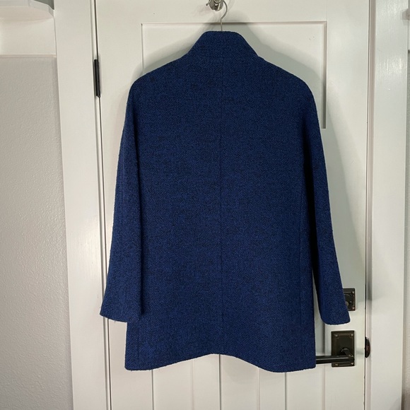 Jones New York blue & black marled coat - Picture 3 of 10